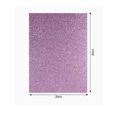 GENERICO - Goma EVA con Glitter autoadhesiva - Morado