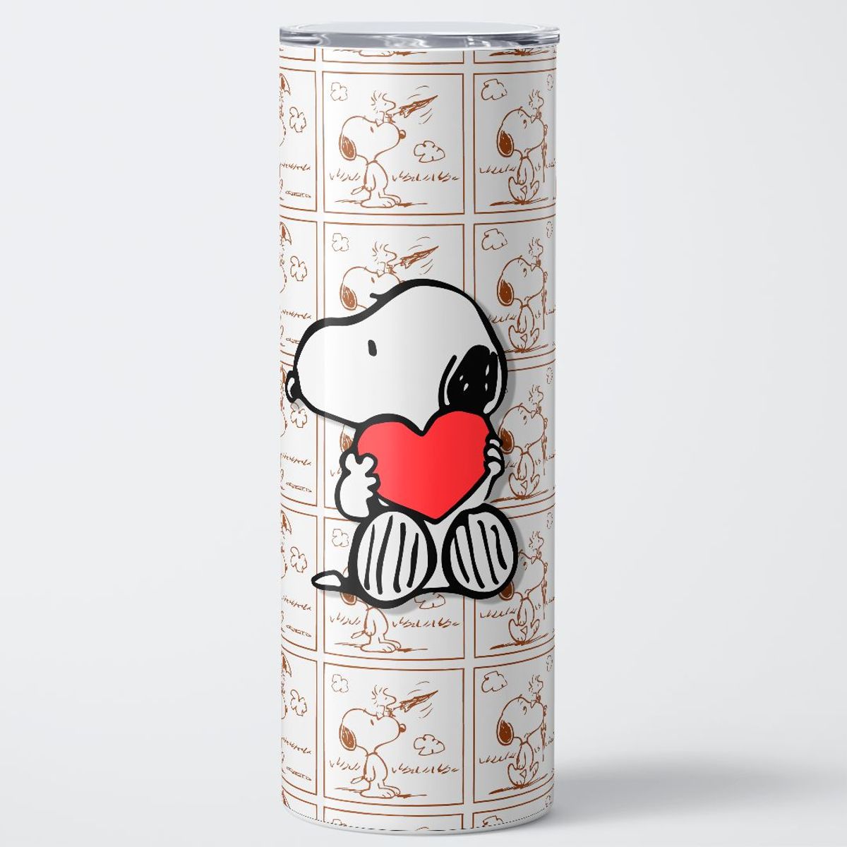GENERICO - Vaso térmico 600ml - Diseño Snoopy Heart Strip