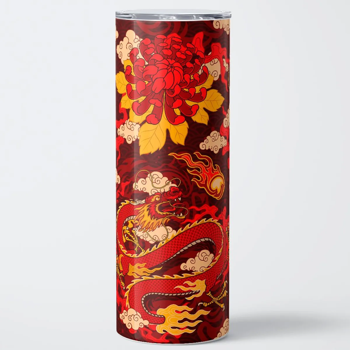 GENERICO - Vaso térmico 600ml - Diseño Crimson Flame Dragon
