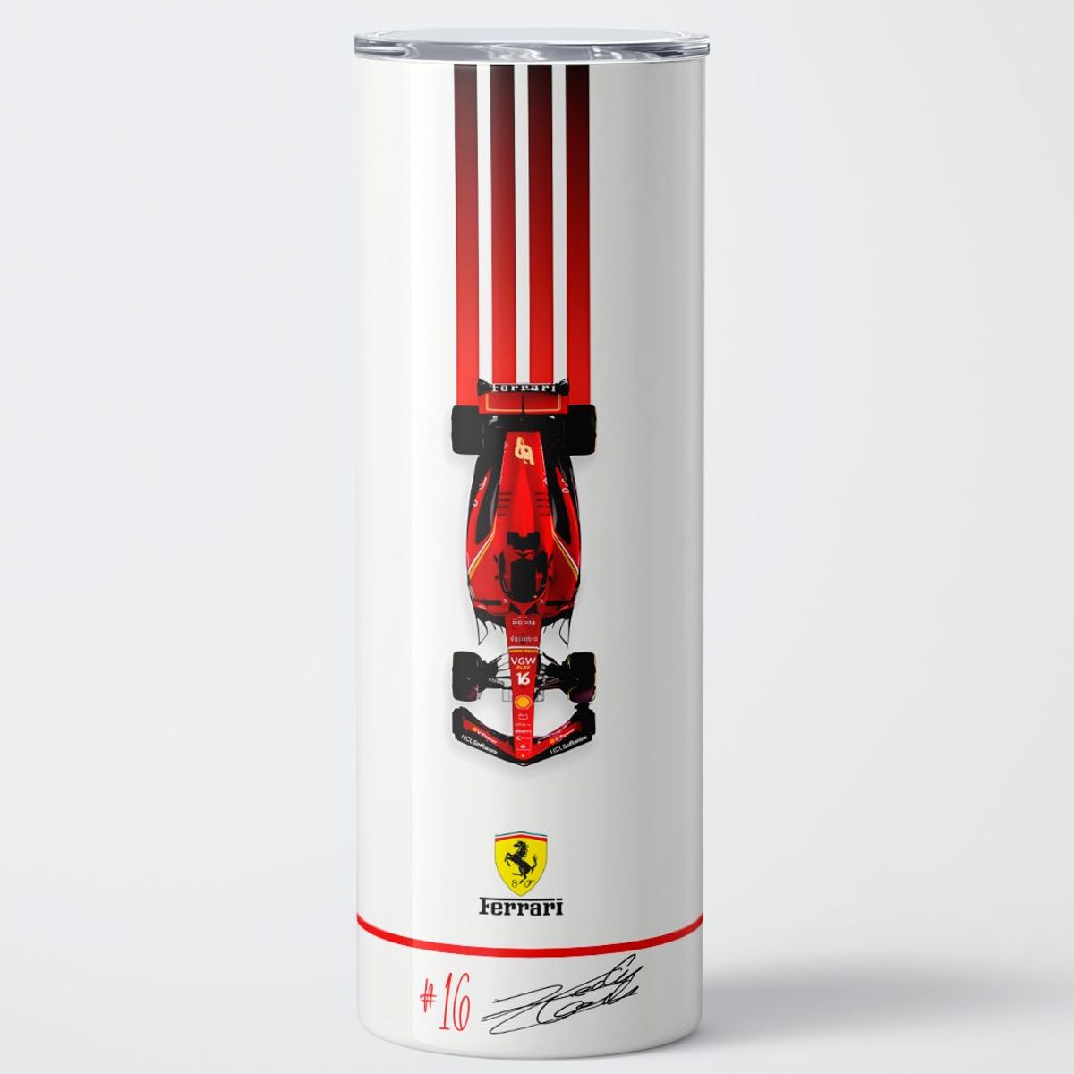 GENERICO - Vaso térmico 600ml - Diseño Charles Leclerc 16 Minimalist Car