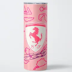 GENERICO - Vaso térmico 600ml - Diseño Charles Leclerc Pink Circuit Edition