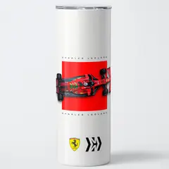 GENERICO - Vaso térmico 600ml - Diseño Leclerc Ferrari Red Square