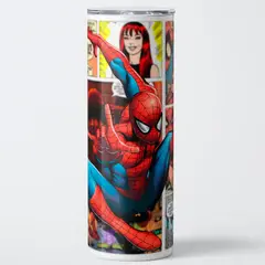 GENERICO - Vaso térmico 600ml - Diseño Spider-Man Classic Comic Panels