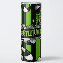 GENERICO - Vaso térmico 600ml - Diseño Beetlejuice Sandworm Stripe