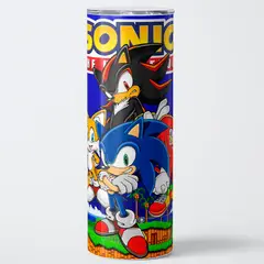 GENERICO - Vaso térmico 600ml - Diseño Sonic Blue Green Hill