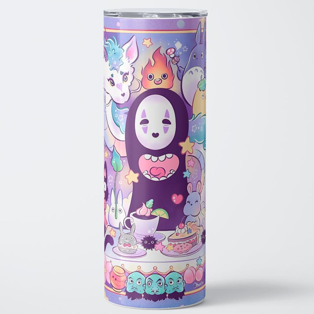 GENERICO - Vaso térmico 600ml - Diseño Ghibli Pastel Tea Party