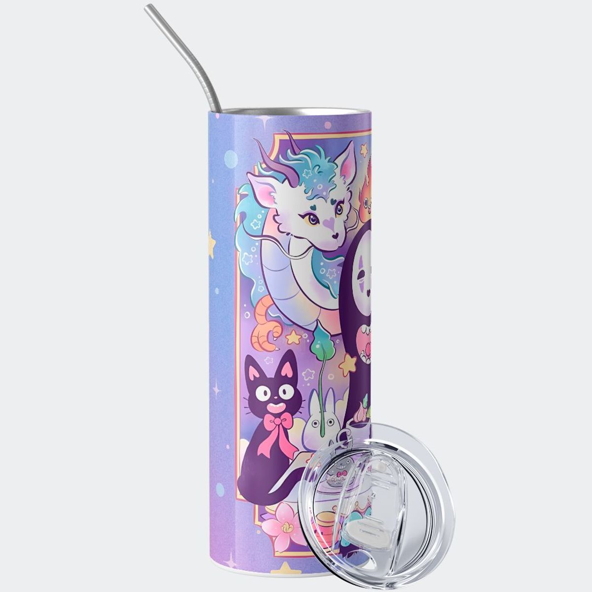 GENERICO - Vaso térmico 600ml - Diseño Ghibli Pastel Tea Party