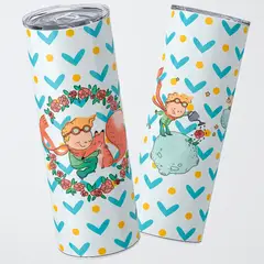 GENERICO - Vaso térmico 600ml - Diseño Principito & Zorro Amistad