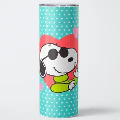 GENERICO - Mug Termo 600ml - Diseño Snoopy Retro Heart & Dots