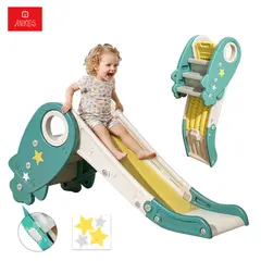 ANIKIDS - Resbalín Infantil Plegable Tobogán Niños Cohete 125x55x41 Cm Color Verde