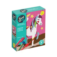 GENERICO - Set arte con arena sirenas y unicornios. Actividad sensorial y creativa para niños