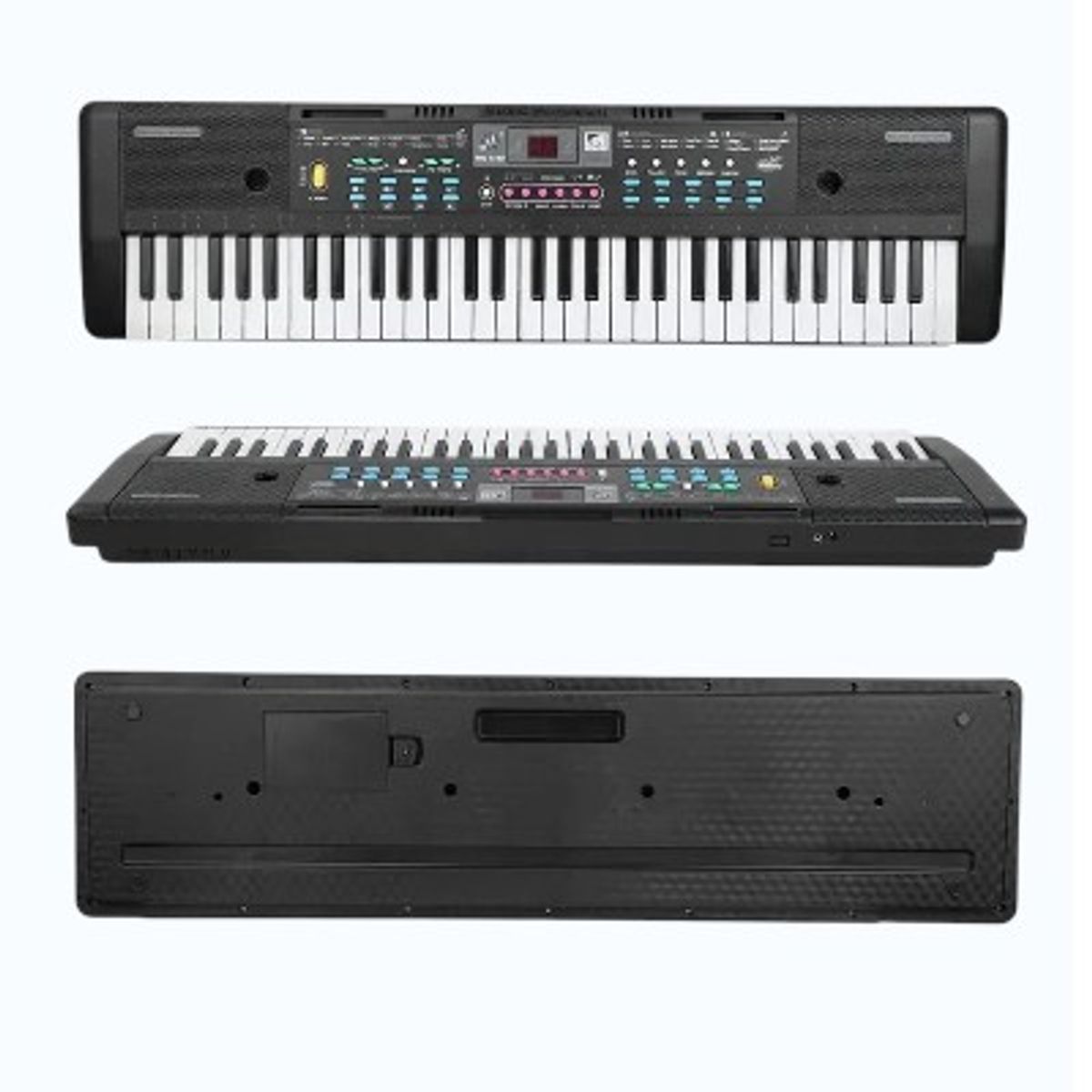 GENERICO - Teclado Musical 61 Teclas Portátil Negro Recargable