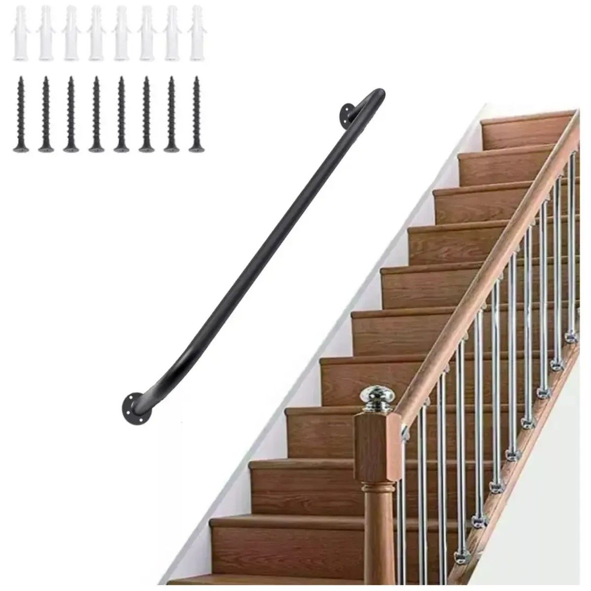 GENERICO - Barandal De Pasamanos De Tubo Escaleras Profesionales 2m BELUG