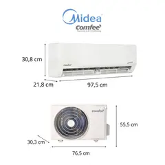 MIDEA - Aire Acondicionado 18.000 BTU - Inverter Comfee