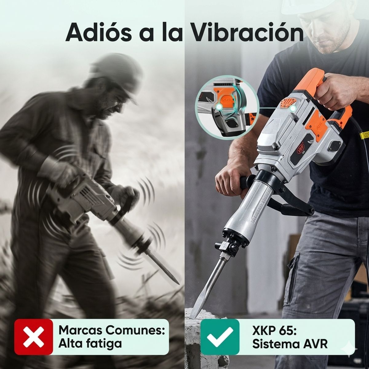 GENERICO - Cango Demoledor 1750W Lic  Japones + 2 Punta Cinceladora