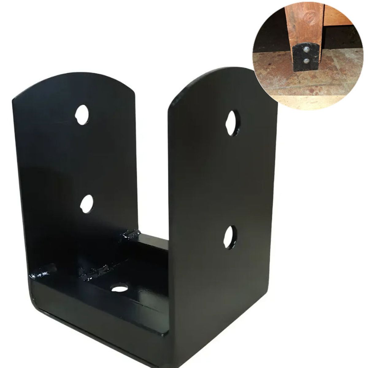 TSKY CHILE SHOPPING - Base de poste 4x4, anclaje de poste resistente postes de cerca de madera con revestimiento