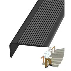 GENERICO - Caucho Seguridad Antideslizante Autoadhesivo Escalones 300cm