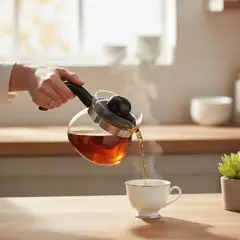 GENERICO - Cafetera Tetera Jarro Vidrio 600ml con Mango y Tapa