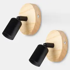 FRANZA - Juego de 2 apliques de pared de ángulo ajustable
