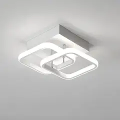 FRANZA - Plafón LED blanco de doble cuadrado