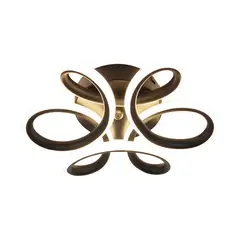 FRANZA - Lámpara de techo LED negra con forma de flor