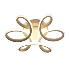 FRANZA - Lámpara de techo LED con forma de flor blanca