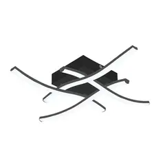 FRANZA - Lámpara de techo LED negra para dormitorio
