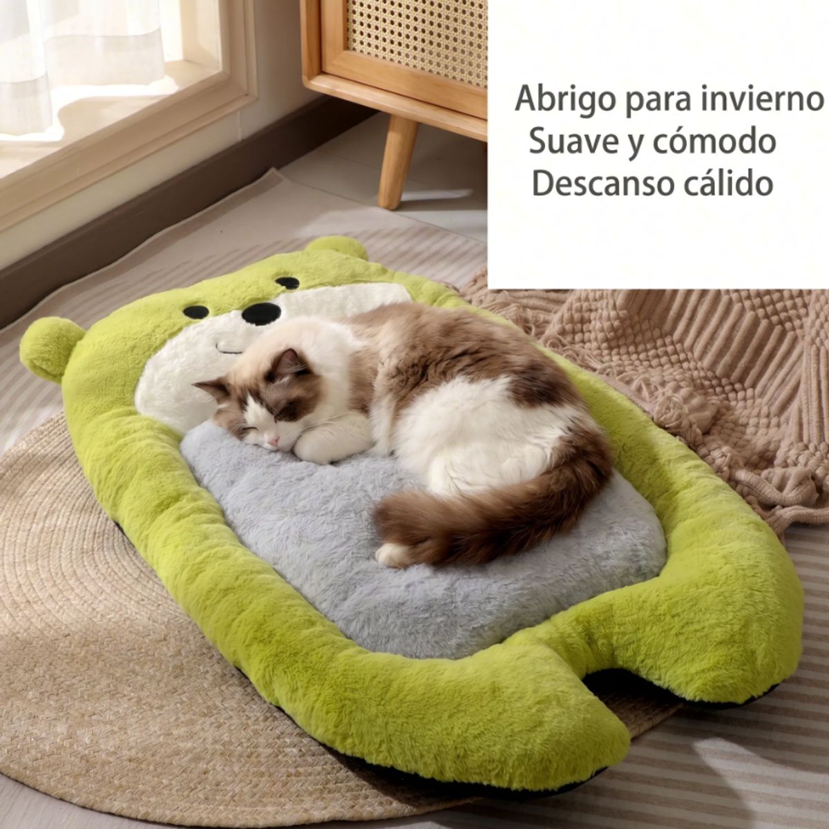 HOMER OUTDOOR - Cama Para Gato Y Perro Verde 72x47cm HomerOutdoor