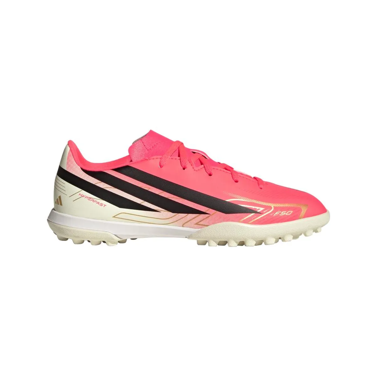 ADIDAS - F50 Hyperfast Club Tf J Zapatilla Fútbol Unisex Adulto Rojo Adidas