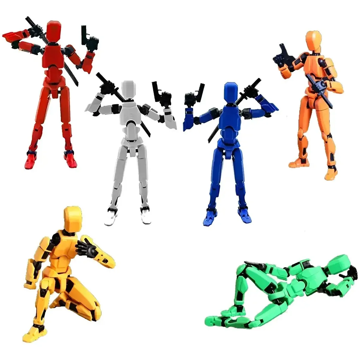 KUANGYE - 6pcs Figura Articulada Dummy Multi-jointed Movable