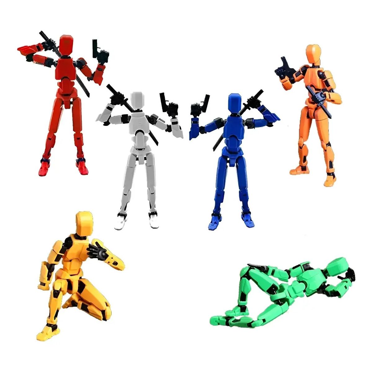 KUANGYE - 6pcs Figura Articulada Dummy Multi-jointed Movable