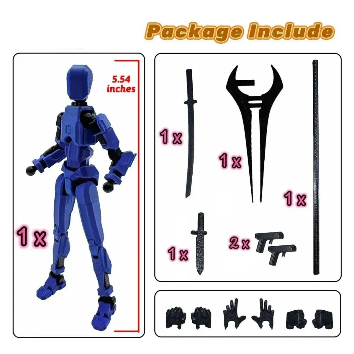KUANGYE - 6pcs Figura Articulada Dummy Multi-jointed Movable