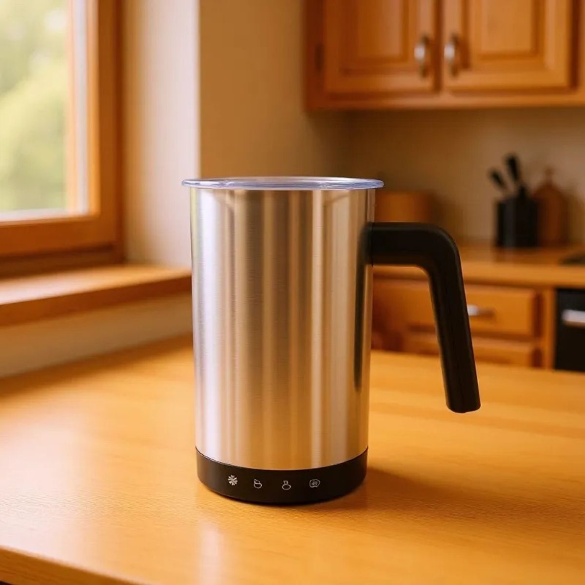 EVERSO - Espumador De Leche 4 En 1 Frío Y Calor Acero Inoxidable