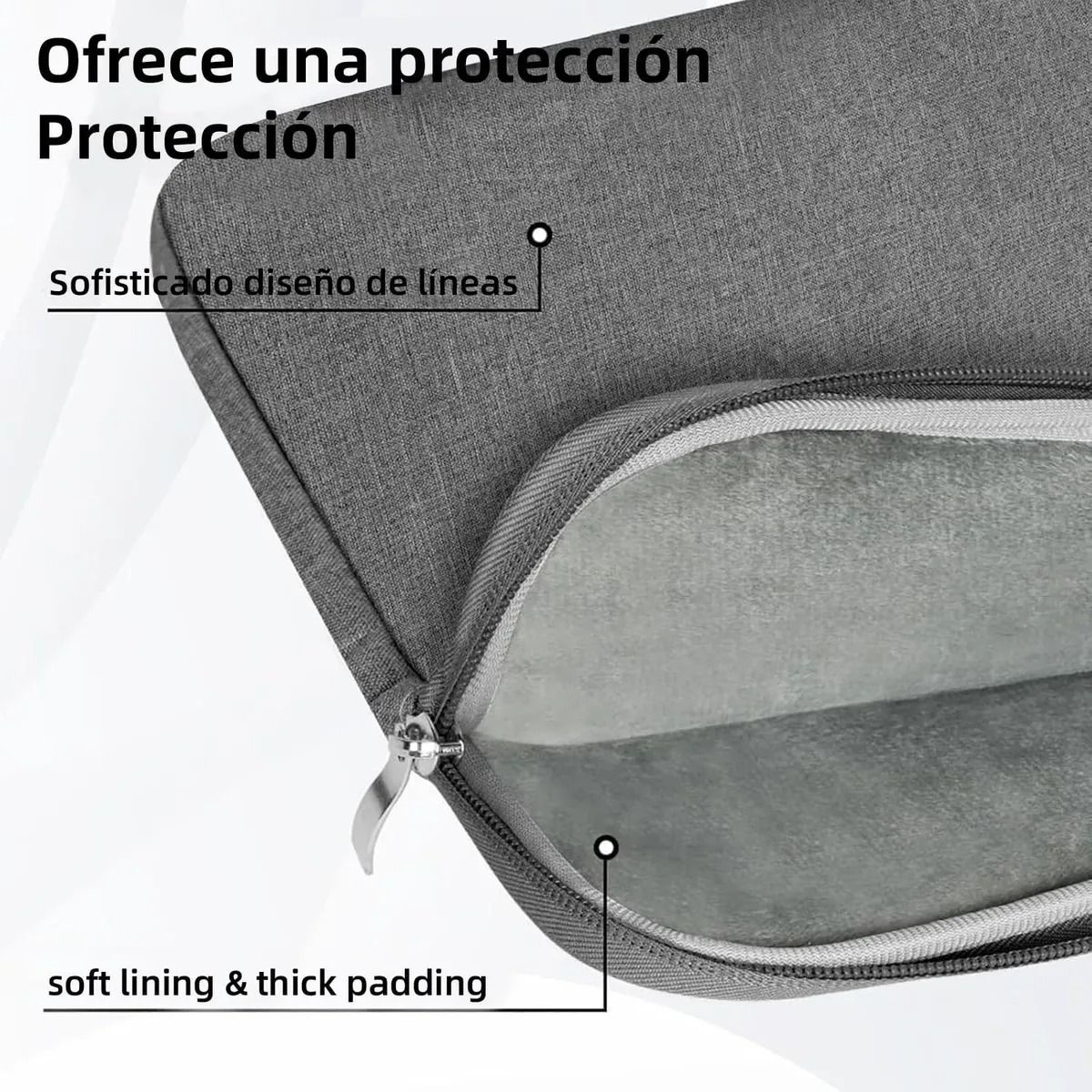 EVERSO - Funda Para Notebook 14-16 Pulgadas Con Cierre Asa Y Bolsillo