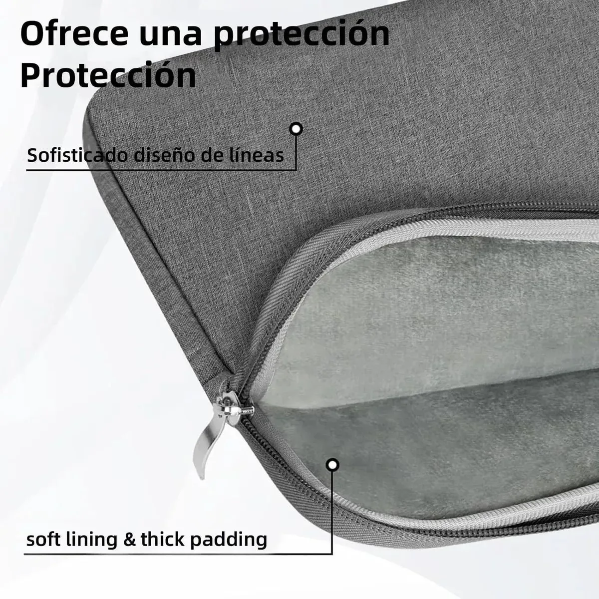 EVERSO - Funda Para Notebook 14-16 Pulgadas Con Cierre Asa Y Bolsillo