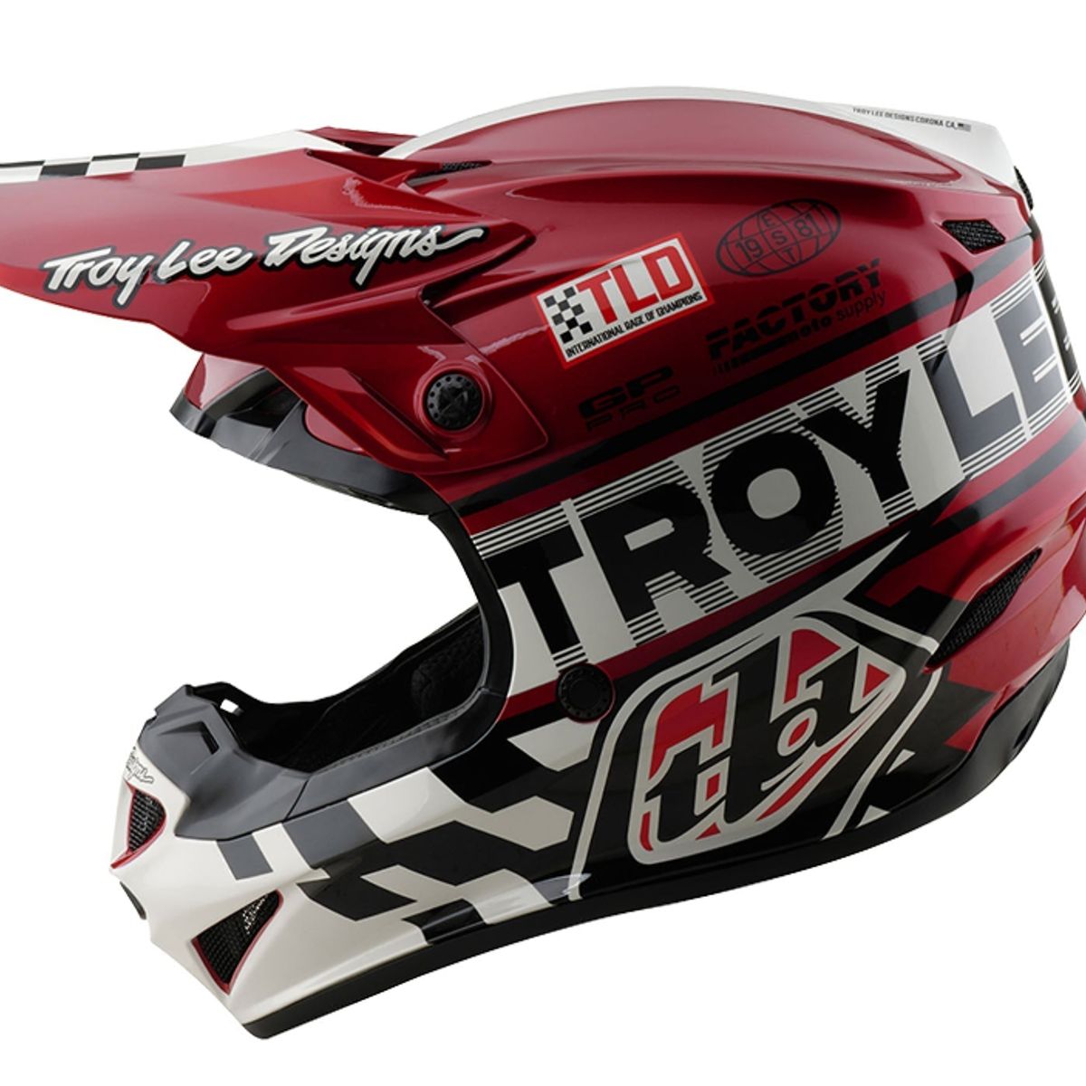 TROY LEE DESIGNS - Troy Lee Designs Casco De Moto GP Pro Fifty-50 Blanco  Rojo
