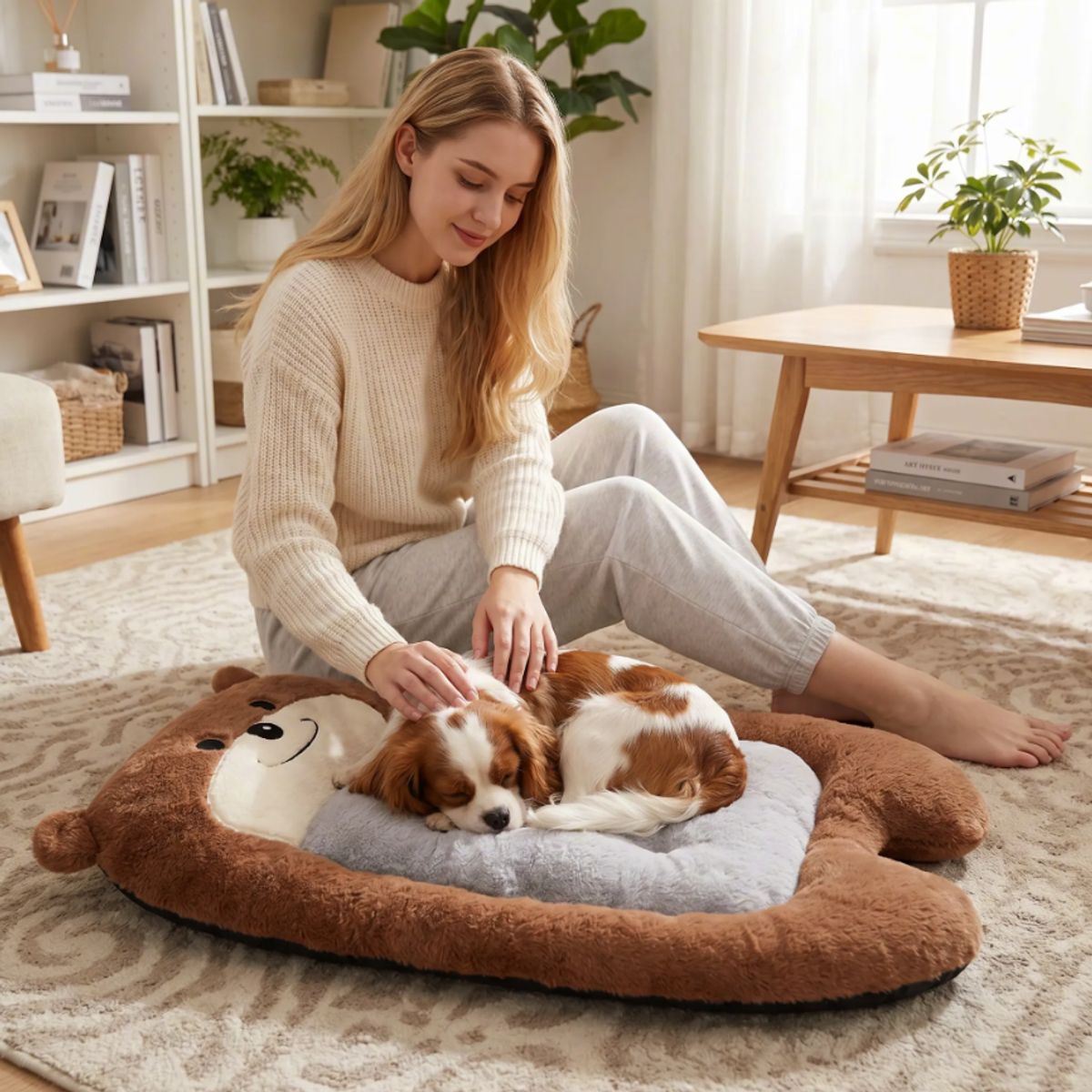 HOMER OUTDOOR - Cama Para Gato Y Perro marrón 72x47cm HomerOutdoor