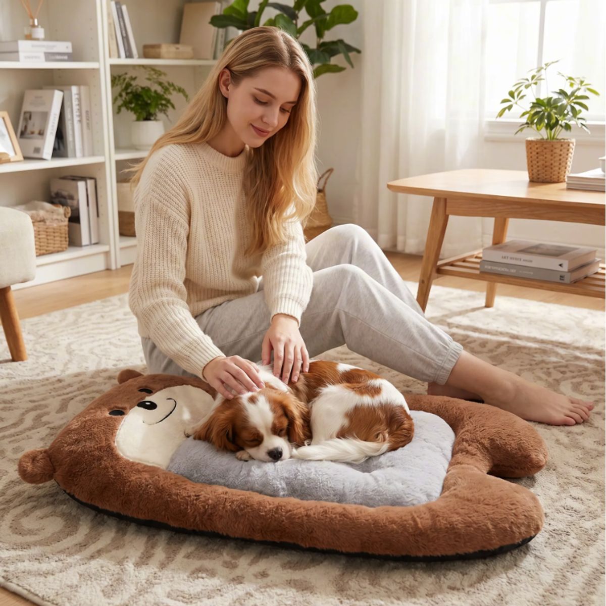 HOMER OUTDOOR - Cama Para Gato Y Perro marrón 72x47cm HomerOutdoor