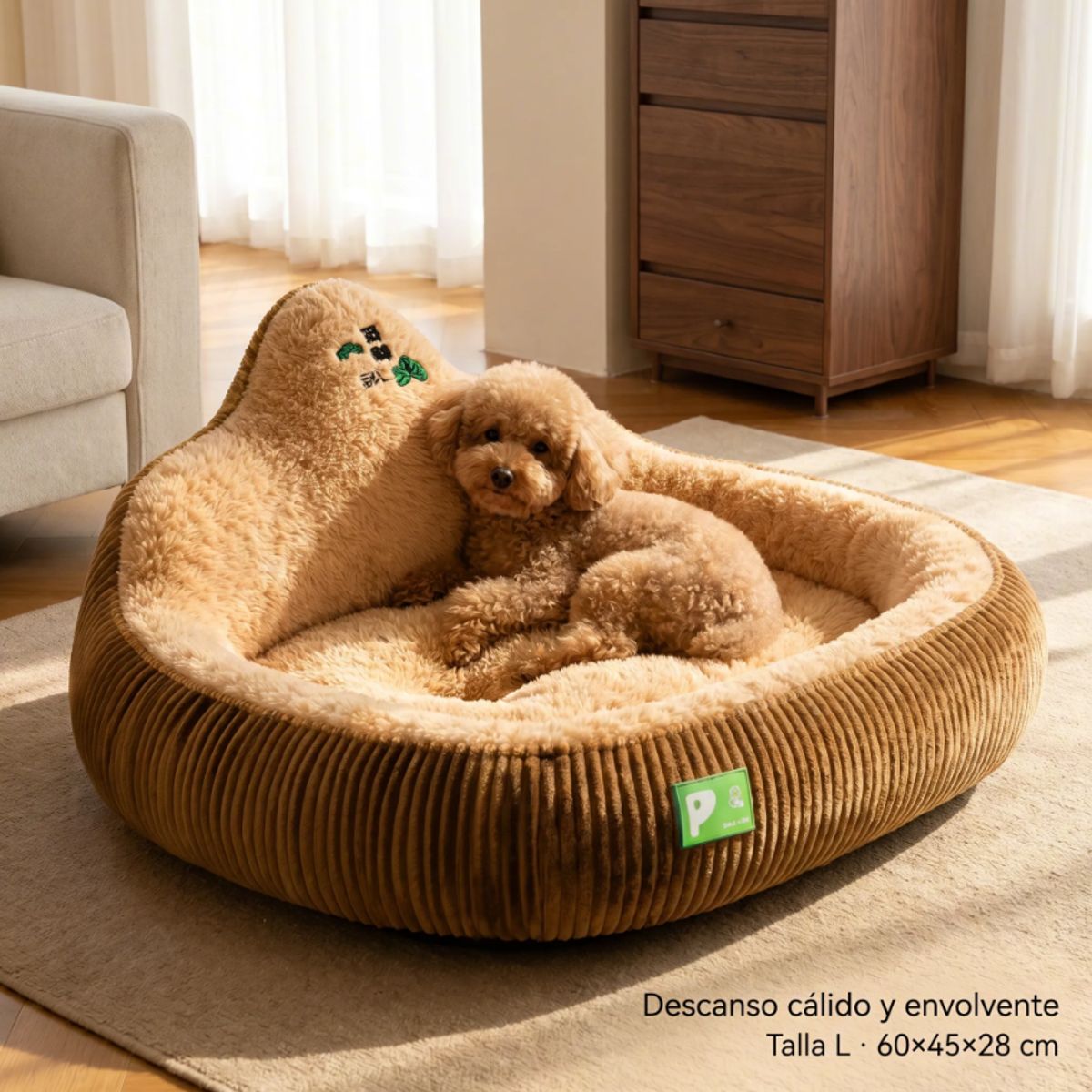 HOMER OUTDOOR - Cama Para Mascotas Homer Soft L 60x45x28cm Marrón