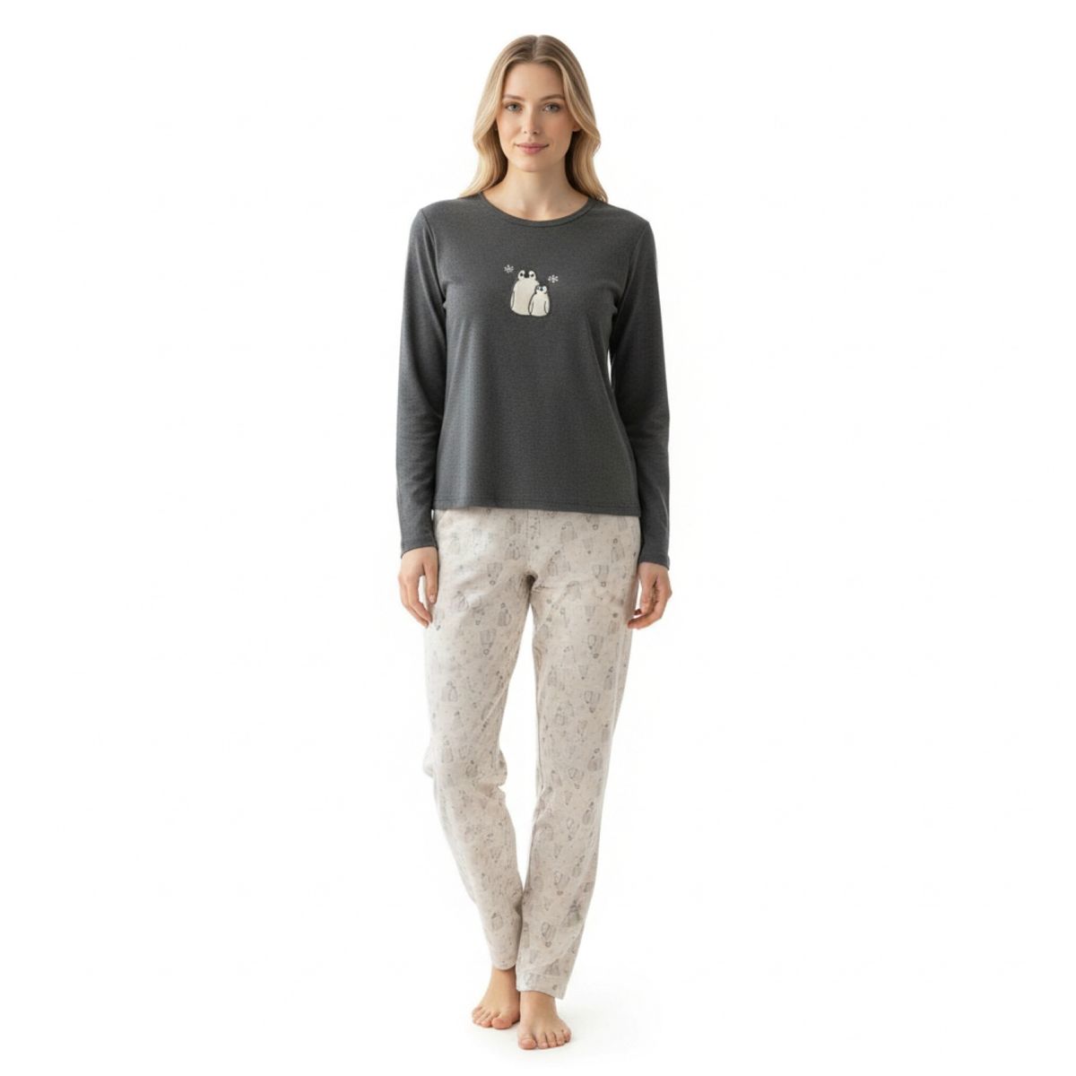 DELIBERANCE - Pijama Pingüino Bordado Marengo