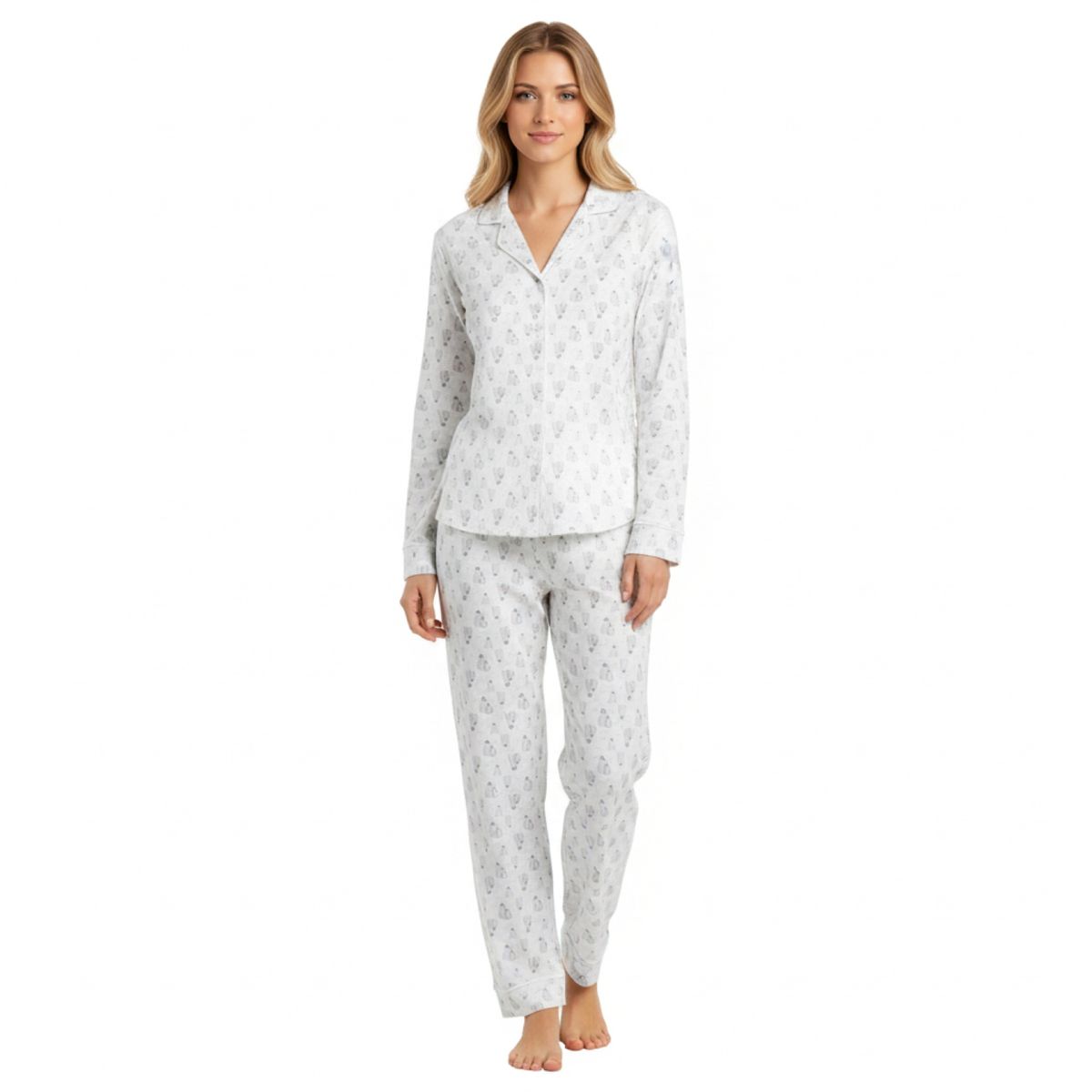 DELIBERANCE - Pijama Pingüino Abotonado Estampado