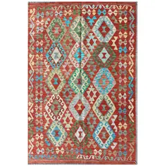 CONSORCIO PERSA - Alfombra lana kelim Kashkuli de 2.10 x 1.50 mts., 0039