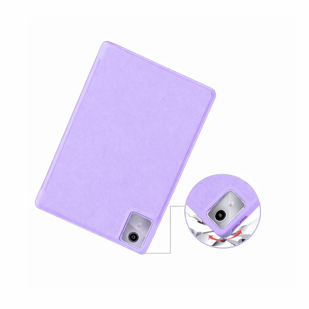 JOIGO - Funda Smart Cover Ranura Para Tablet Lenovo M11 2024 Lila