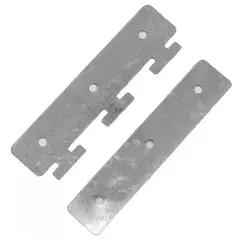 GENERICO - Set Riel Y Ganchos Cortinas de Lama Pvc 1mt 6 Ganchos Plateado genérico