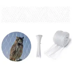 GENERICO - Malla protectora Anti pájaros 4mts X 10mts + 100 red Bridas De Plástico Transparente