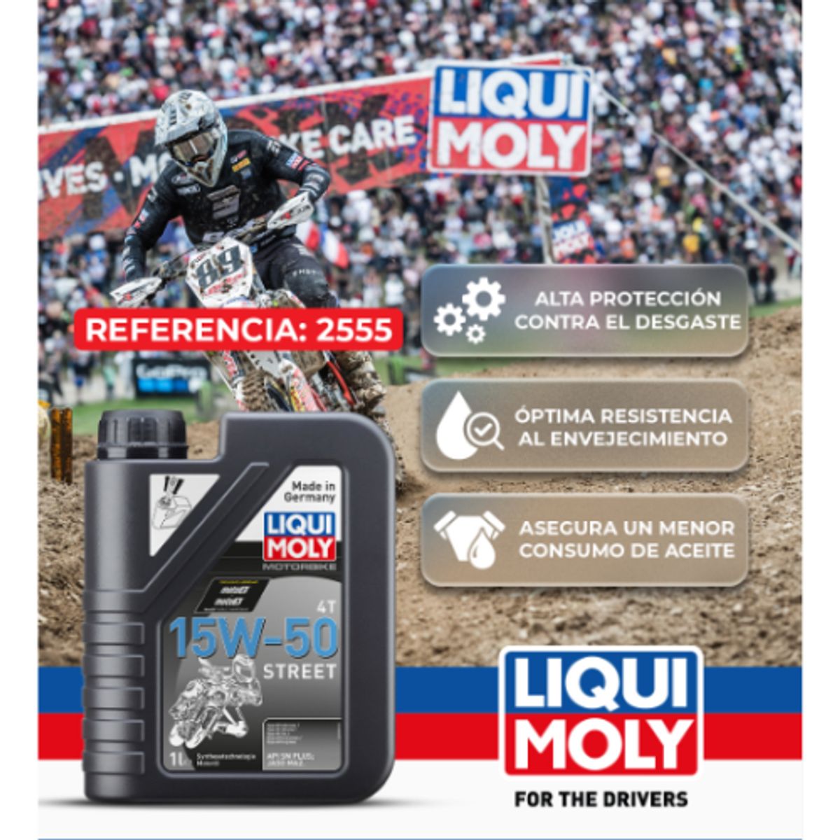 LIQUI MOLY - Aceite 15w50 4t Tecnología Sintética Liqui Moly