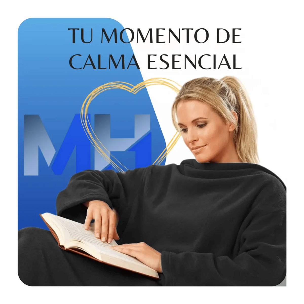 GENERICO - Manta Polar Con Mangas Frazada Vestible Invierno 190x130cm Negro
