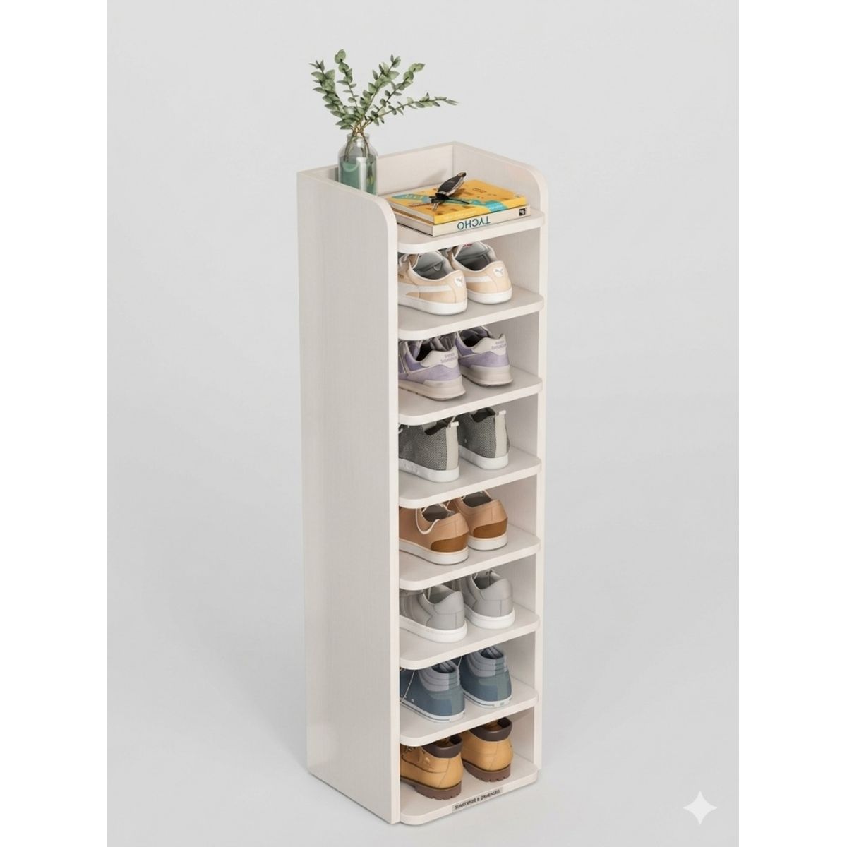 GENERICO - Organizador Zapatero Estante Repisa 8 Niveles Color Blanco
