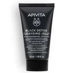 APIVITA - FACE CLEANSING Gel Limpiador Negro Detox para Rostro y Ojos - Travel Size