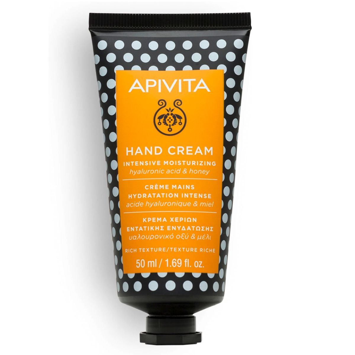 APIVITA - HAND CARE Crema de Manos Hidratante Intensiva  - Textura Rica con Ácido Hialurónico y Miel Apivita